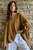 Suri Cushion Cotton Artist Smock Hazelnut